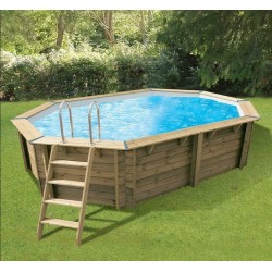 Piscina de madera Ubbink Azura 400x300 H120cm Blue Liner