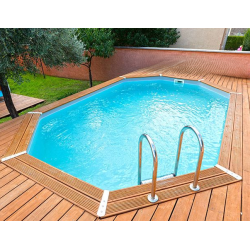 Piscina de Madeira Ubbink Azura 400x300 H120cm Blue Liner
