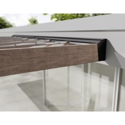 Pergola de madeira de cedro lean- 3x3.4m de Helsinque Canopia de Controle Solar