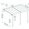 Pergola de madeira de cedro lean- 3x3.4m de Helsinque Canopia de Controle Solar