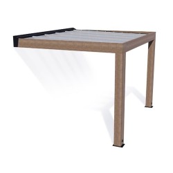 Pergola de madeira de cedro lean- 3x3.4m de Helsinque Canopia de Controle Solar