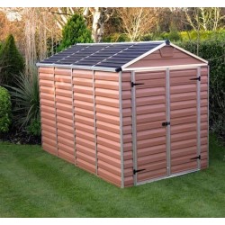 Barracão de jardim 1.8x3m KosyGarden policarbonato marrom âmbar