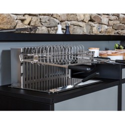 Built-in Grill a Pose Forge Adour Inox with Tournebroche