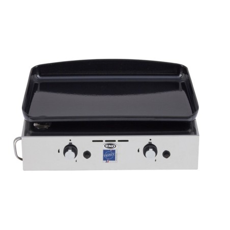 Eno Plancha Gaz Initial 50 2 Bruciatori in acciaio inox