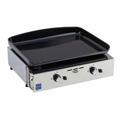 Eno Plancha Gaz Initial 50 2 Bruciatori in acciaio inox