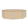 Piscina octogonal de madera 500 H116cm Canaria Weka con sala técnica y escaleras