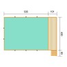 Piscine Bois rectangle 650 x 490 H116cm Naxos Weka avec Terrasse et Liner gris