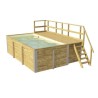 Rechteckiges Holzbecken 490 x 315 H116 cm Fira Weka mit Terrasse und Sandfolie
