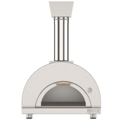 Forno de pizza a lenha Oveneat LUX 2 com carrinho cinza
