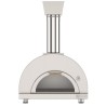 Forno de pizza a lenha Oveneat LUX 2 com carrinho cinza