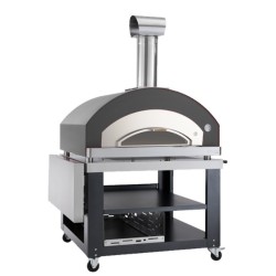 Oveneat LUX 5 Wood Pizza Oven with Grey Trolley