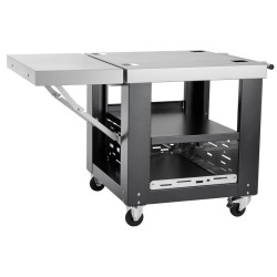 Oveneat LUX 5 Wood Pizza Oven with Grey Trolley