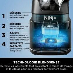 Batedora de Copo NINJA Preto Aço 1200 W 2,1 L