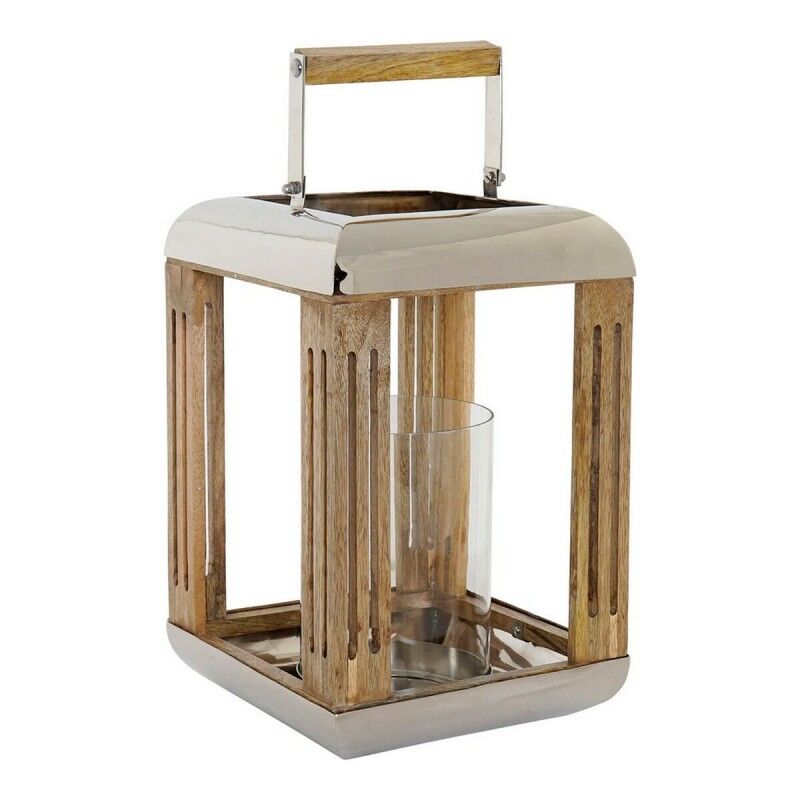 Lanterne DKD Home Decor Argent Métal Verre (23 x 23 x 36 cm) Lanterne DKD Home Decor Argent Métal Verre (23 x 23 x 36 cm)