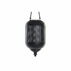 Farol DKD Home Decor Marrón Negro Metal Cristal Cuerda Loft 22 x 22 x 43 cm
