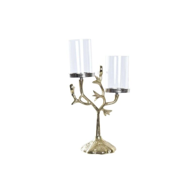 Candelabro DKD Home Decor Cristal Dorado Aluminio Pájaros (29 x 15 x 48 cm) Candelabro DKD Home Decor Cristal Dorado Aluminio Pájaros (29 x 15 x 48 cm)