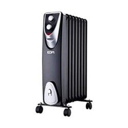 Radiador EDM 07127 Black Edition Negro/Gris 1500 W