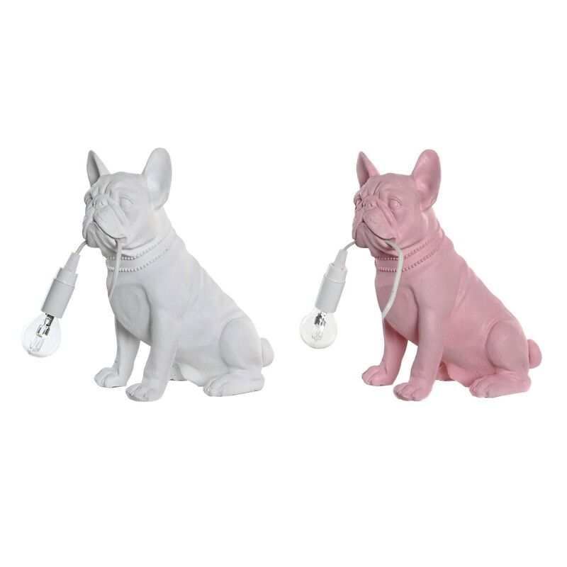 Lámpara de mesa DKD Home Decor Rosa Blanco Resina 220 V 40 W (25 x 15 x 29 cm) (2 Unidades) Lámpara de mesa DKD Home Decor Rosa Blanco Resina 220 V 40 W (25 x 15 x 29 cm) (2 Unidades)