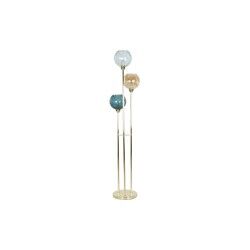 Lámpara de Pie DKD Home Decor Multicolor Dorado Metal Cristal 50 W 220 V 45 x 45 x 160 cm