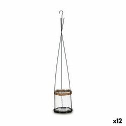 Portavelas Ibergarden HW99-1108 Metal Cristal 15,5 x 85,5 x 15,5 cm (12 Unidades)