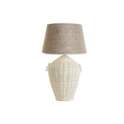 Lámpara de mesa DKD Home Decor Blanco Marrón 50 W 220 V 42 x 42 x 70 cm