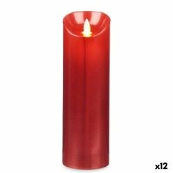 Vela LED Acorde L-Y8025-YBH-R Rojo 8 x 8 x 25 cm (12 Unidades)