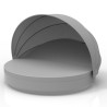 Bain de Soleil Vela Daybed Vondom  Blanc Mat Rond Inclinable Parasol