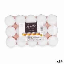 Set de Velas Acorde Tea Lights Blanco Dorado (24 Unidades)