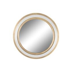 Espejo de pared Home ESPRIT Blanco Dorado 108 x 5,5 x 108 cm