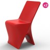 Conjunto de 2 cadeiras Vondom design Sloo vermelho