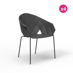 Lot de 4 Chaises Vases Vondom Noir