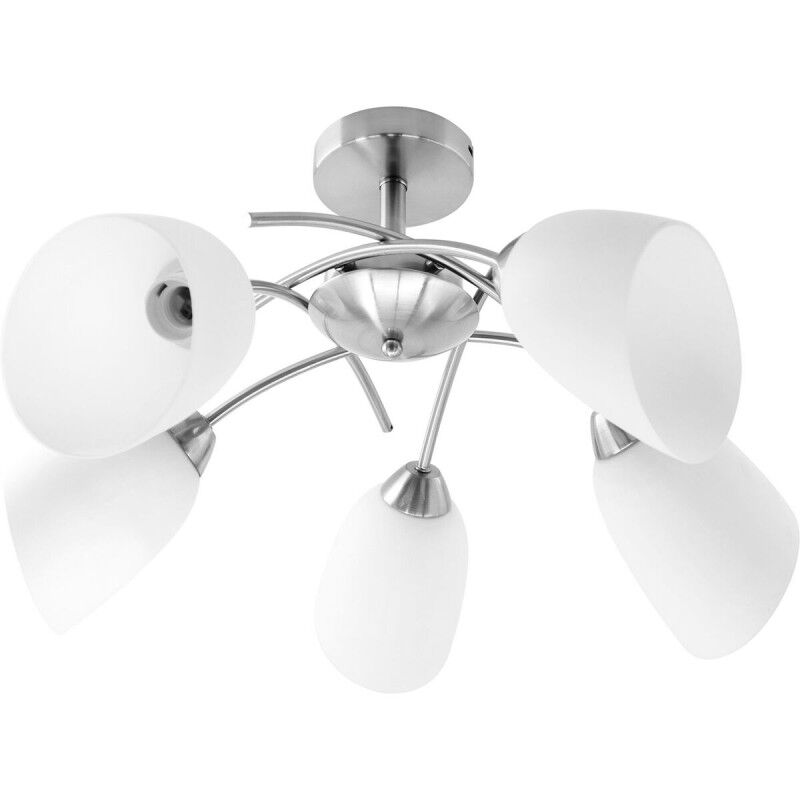 Lámpara de Techo Activejet NIKITA 5P Nikiel Blanco Níquel Metal Vidrio 200 W (1 unidad) Lámpara de Techo Activejet NIKITA 5P Nikiel Blanco Níquel Metal Vidrio 200 W (1 unidad)