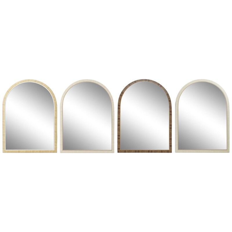 Espejo de pared Home ESPRIT Marrón Beige Natural Marfil Scandi 55 X 2 X 75 cm (4 Unidades) Espejo de pared Home ESPRIT Marrón Beige Natural Marfil Scandi 55 X 2 X 75 cm (4 Unidades)