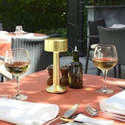 Luminaire de Table Imagilights Led Sans Fil Collection Moments Doré Cylindre