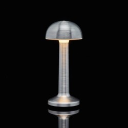 Luminaire de Table Imagilights Led Sans Fil Collection Moments Argenté Dôme