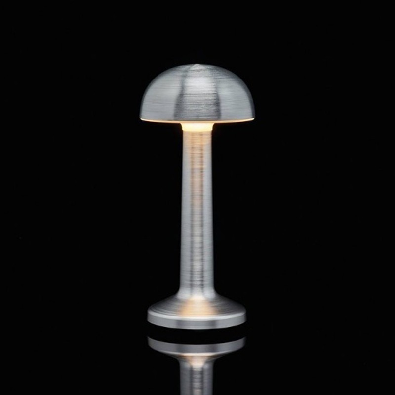 Luminaire de Table Imagilights Led Sans Fil Collection Moments Argenté Dôme