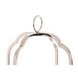 Portavelas Home ESPRIT Plateado Cristal Acero 21 x 21 x 62 cm
