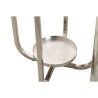 Portavelas Home ESPRIT Plateado Cristal Acero 21 x 21 x 62 cm