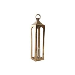 Farol Home ESPRIT Dorado Aluminio Cristal Árabe 14 x 14 x 65 cm