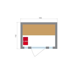 Zen Dampfsauna 3-Sitzer LED Komplettpaket 3,5kW France Sauna