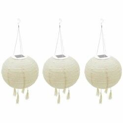Set de faroles Lumisky HIMALAYA Beige Ø 30 cm 3 Piezas