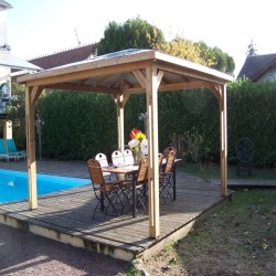Kiosque de Jardin Blueterm en bois 12.32 m2 Habrita