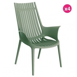 Lot de 4 Fauteuils Vondom  Ibiza Lounge Vert Pickle