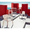 Ensemble Spritz table et 2 tabourets Vondom hauteur d'assise 76cm bronze