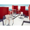 Ensemble Spritz table et 2 tabourets Vondom hauteur d'assise 76cm noir