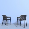 Lot de 4 fauteuils Vondom Spritz noir