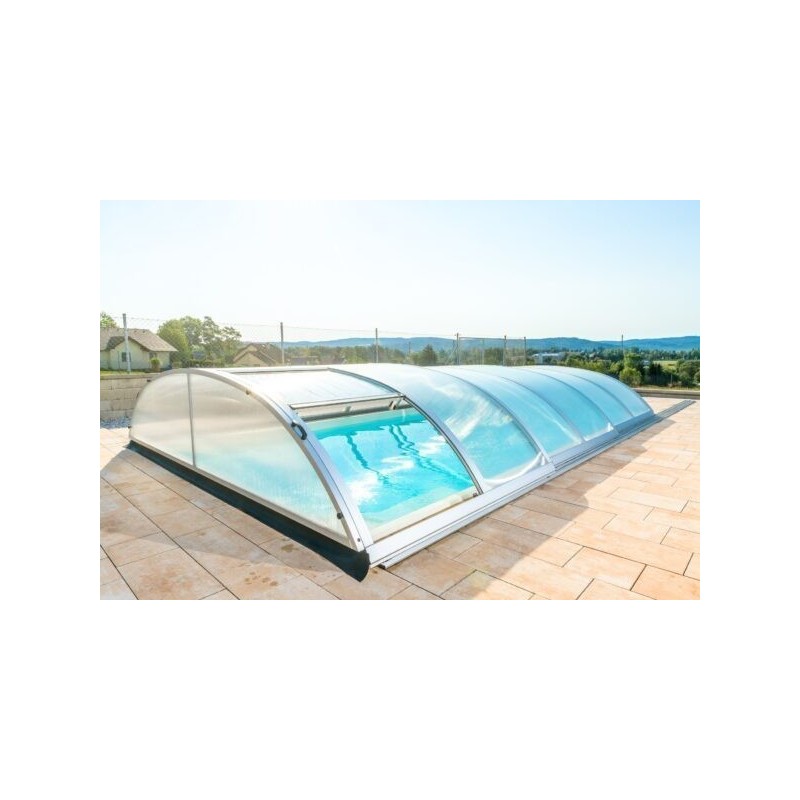 Abri de Piscine en Aluminium et Polycarbonate 390 x 642 x 75