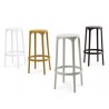 Lot de 4 tabourets hauts Brooklyn Vondom hauteur d'assise 66 gris tourterelle