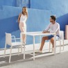 Lot de 4 fauteuils Vondom Kes blanc