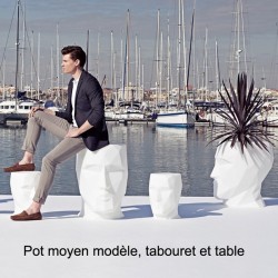 Flower tray Adan Vondom large model height 100 black